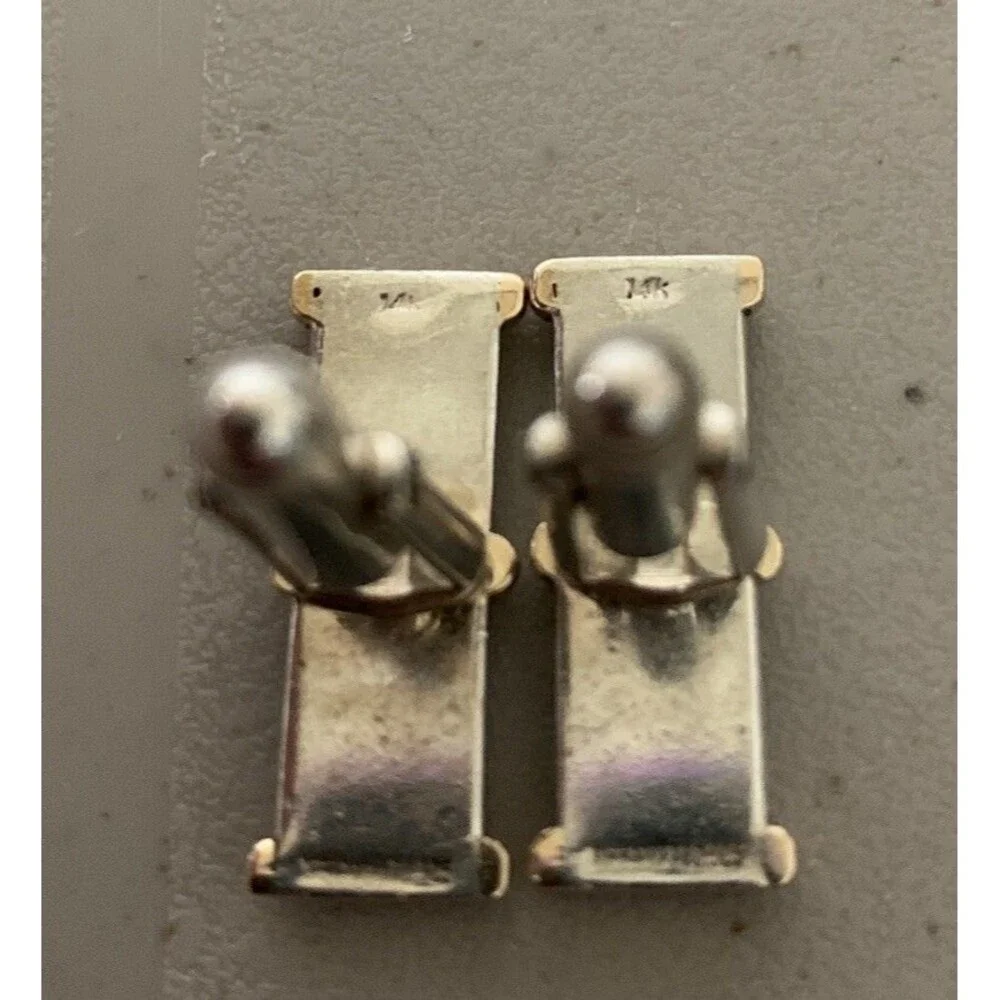 Tiffany & Co. 14K Gold & Sterling Column T-Back Cufflinks Gift Vintage